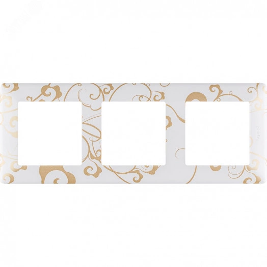 Valena LIFE Рамка 3 поста Ампир белый универсальная