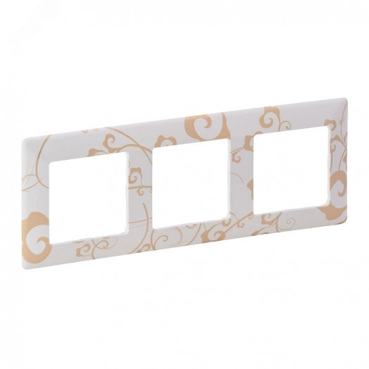 Valena LIFE Рамка 3 поста Ампир белый универсальная