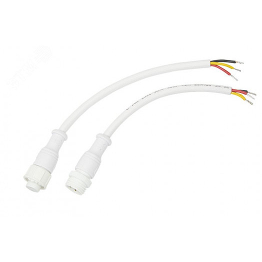 Соединительный кабель (3pin) герметичный (IP67) 3х0.5кв мм  белый