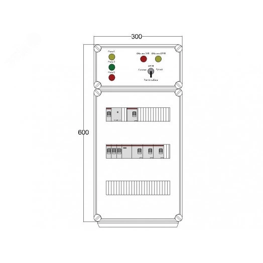 Щит управления электрообогревом DEVIBOX HR 4x1700 D330 (в комплекте с терморегулятором и датчиком температуры)