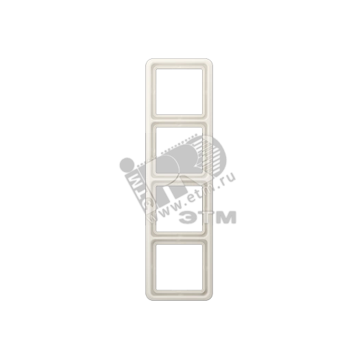 Рамка 4 поста универсальная слоновая кость