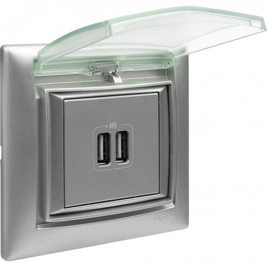 VALENA Рамка 1 пост алюминий IP44