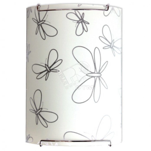 Светильник НББ-21-60 М21 Бабочки 150х220 матовый белый/клипсы штамп металлик индивидуальная упаковка