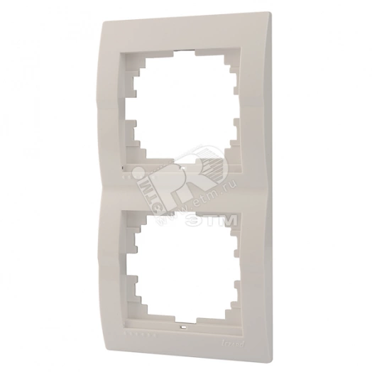 DERIY Рамка х2 верт. белый