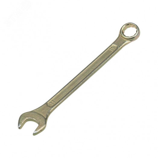 Ключ комбинированный 11 мм, желтый цинк