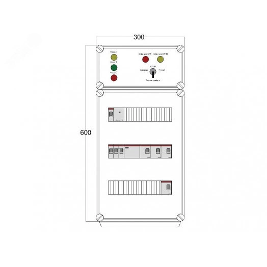 Щит управления электрообогревом DEVIBOX HR 4x2800 D330 (в комплекте с терморегулятором и датчиком температуры)