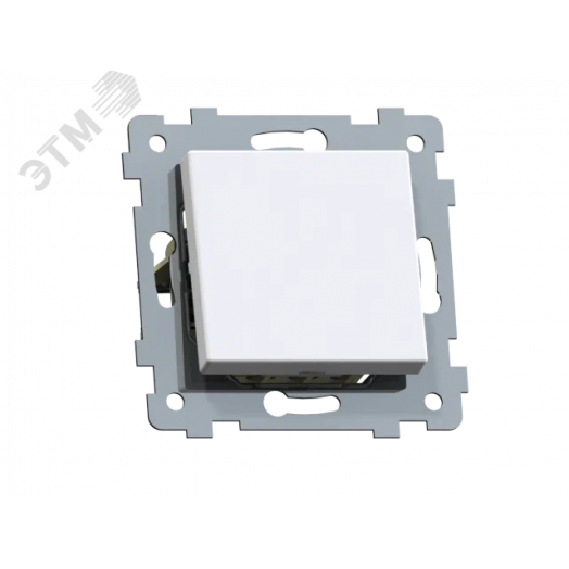 Аксиома Механизм выключателя одноклавишного скрытой установки с индикацией С110-448, белый