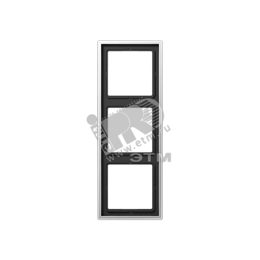 Рамка 3-я для горизонтальной/вертикальной установки  Серия- LS990  Материал- металл  Цвет- алюминий