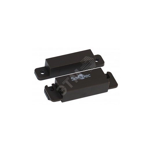 Датчик магнитоконтактный, НЗ, коричневый, накладной для деревянных дверей, под винт, зазор 25 мм