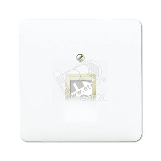 Крышка для ординарной телефонной и компютерной розетки  UAE  белая