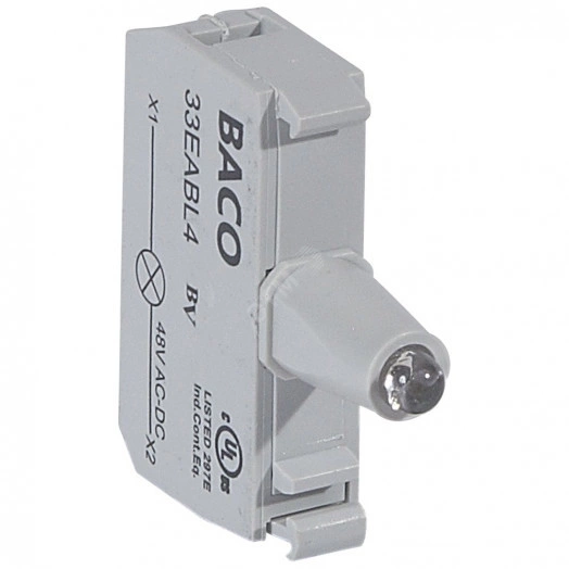 Блок подсветки для индикаторных кнопок 48В, под винт, цвет синий