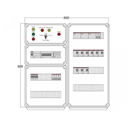 Щит управления электрообогревом DEVIbox HS 9x3400 D850 (в комплекте с терморегулятором)