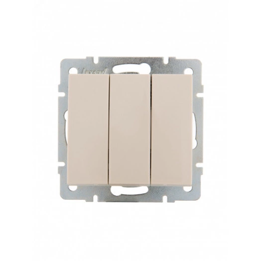 Выключатель RAIN тройной крем механизм