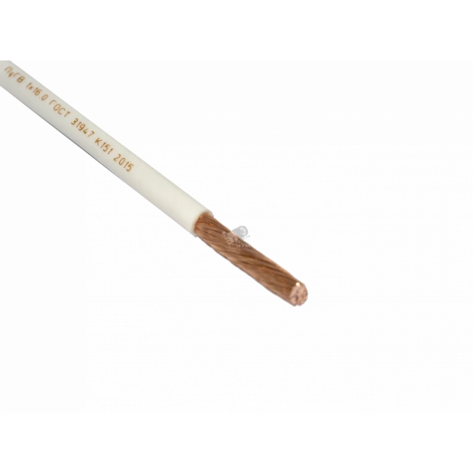 Провод силовой ПУГВ 1х2.5 белый ТРТС многопроволочный