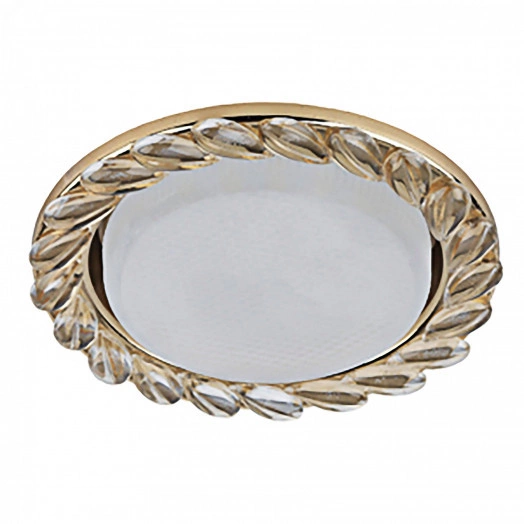 Светильник под лампу Gx53, 220V,13W, золото/прозрачный DK83 GD/WH  ЭРА