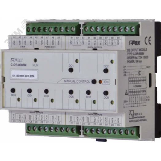 Модуль релейных выходов C-OR-0008M C-OR-0008M: CIB, 8x RO, переключающий контакт, 230V / 16A