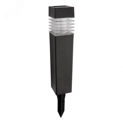 Светодиодный столбик ALBEDO Lamper LED с солнечной панелью и аккумулятором, установка в грунт, холодное белое свечение