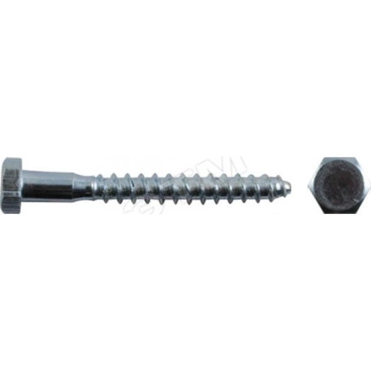 Шуруп DIN571 10х150 сантехнический, шестигранная головка (10шт)
