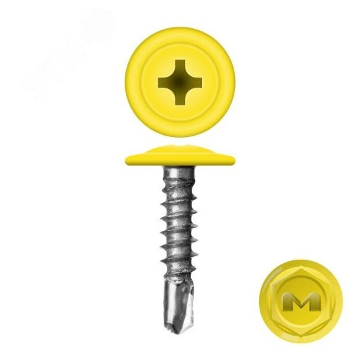 Саморез металл/металл 4.2х19 пресс-шайба сверло RAL1018