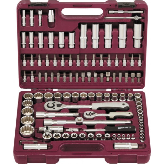 Набор инструмента универсальный 1/4'', 1/2''DR с головками торцевыми MultiProf, 108 предметов