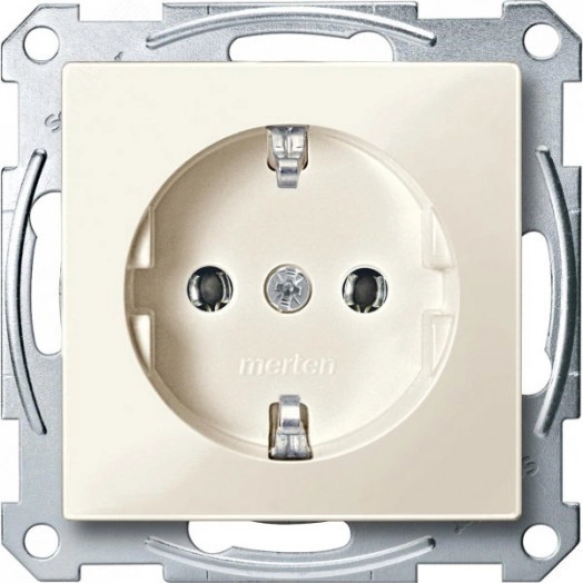 Sys M Розетка без шторок бежевая SCHUKO