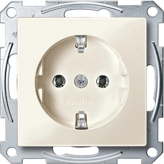 Sys M Розетка без шторок бежевая SCHUKO