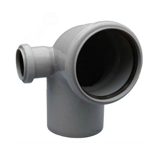 Отвод комбинированный канализационный с дополнительным входом слева 110х45/50 Ростурпласт