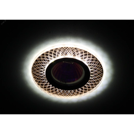 Светильник встраиваемый DK LD43 TEA 3D /1 декор cо светодиодной подсветкой MR16  чай (50/1500) ЭРА