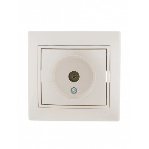 Мира Розетка ТВ окон жемчужно-белый перламутр со  вставкой