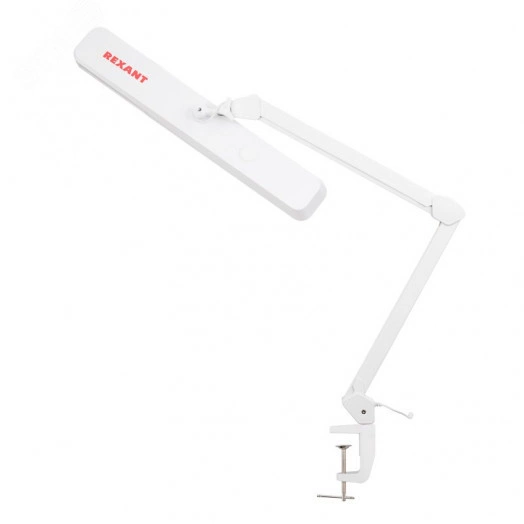 Настольная бестен лампа на струбцине, 324 SMD     LED диммер белая