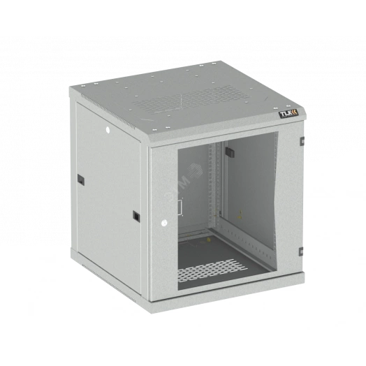 Шкаф наст. разбор TLK 19д 18U стеклянная дверь Ш600хВ904хГ600мм серый