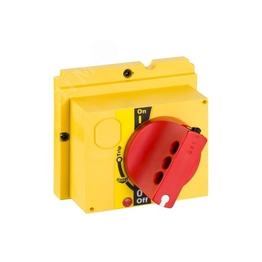 Рукоятка поворотная красно-желтая для NSX100/250