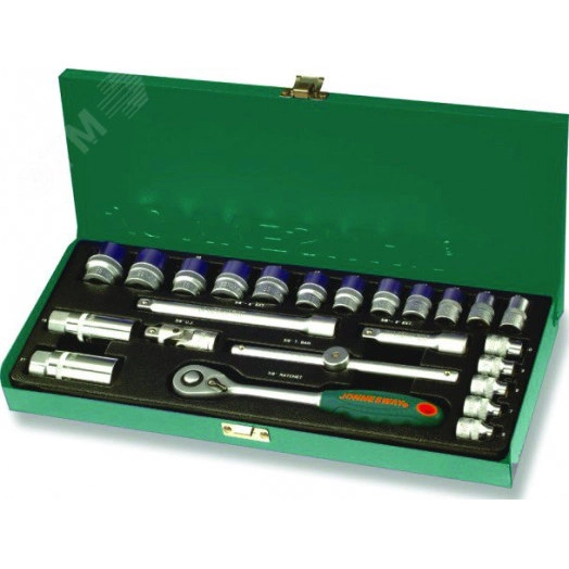 Набор головок торцевых 3/8''DR, 6-22 мм, 25 предметов
