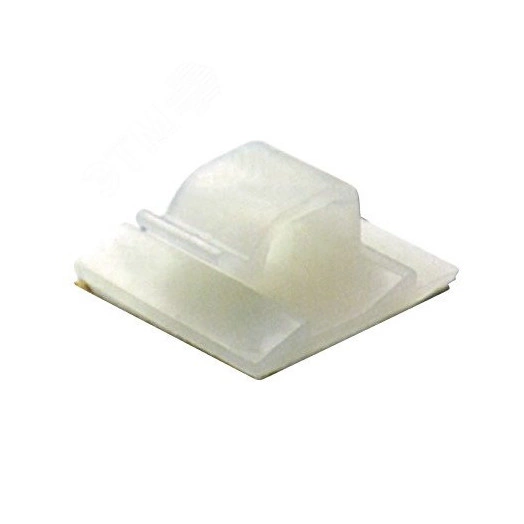 Клипса самоклеящаяся для круглого кабеля (акриловый состав) белая 12.3х8х12