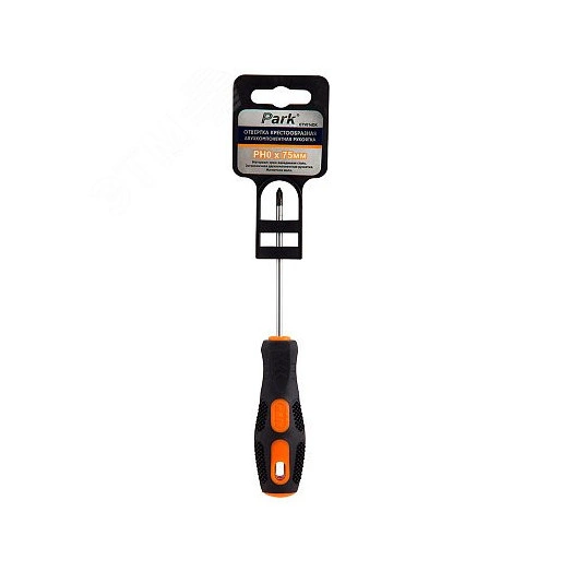 Отвертка Strom PH0х7,5см, двухкомпонентная рукоятка OTV014DK, крестовая