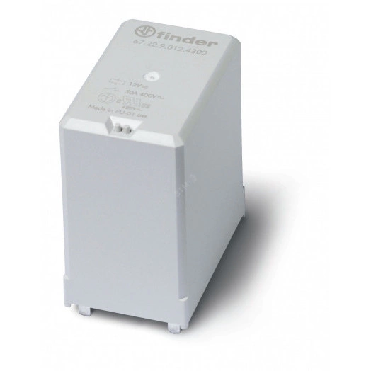 Силовое электромеханическое реле, монтаж на печатную плату, 2NO 50A, контакты AgNi (зазор ? 3мм), катушка 12В DC, степень защиты RTII, опции: нет