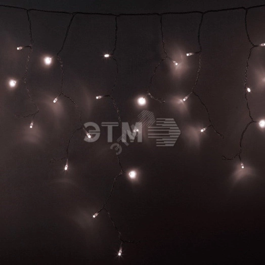 Гирлянда профессиональная Айсикл (бахрома) светодиодный, 2,4 х 0,6 м, прозрачный провод, 230 В, диоды ТЕПЛЫЙ БЕЛЫЙ,  88 LED NEON-NIGHT