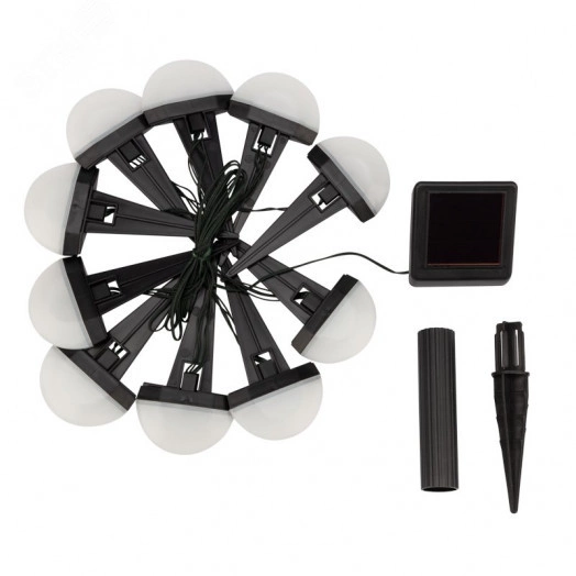 Каскад Lamper Взлетная Полоса LED 3,8 м с выносной солнечной панелью 2 м и аккумулятором, монтаж в грунт IP65, холодное белое свечение