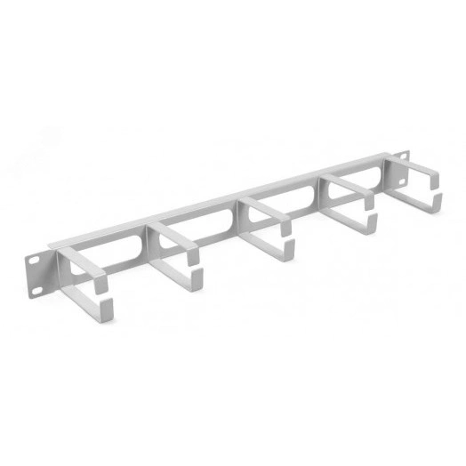 Организатор кабельный горизонтальный NTSS, крепление 19 2U, 4 кольца глубиной 70мм, металл, серый RAL 7035