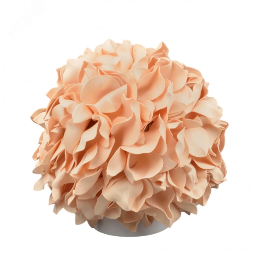 Светильник светодиодный со сменной лампой (в/к) Гортензия Белый/Кремовый E27, теплый белый свет (3000K). Плафон D150мм, прозрачный. Белое основание. TM Uniel