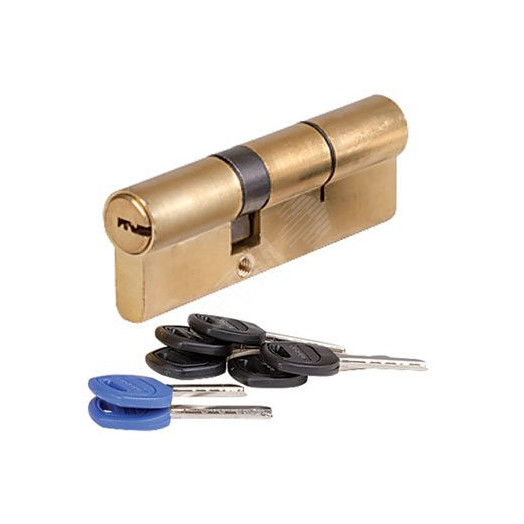 Цилиндровый механизм с перекодировкой ключей (Аллюр) 90 мм, ключ-ключ, золото