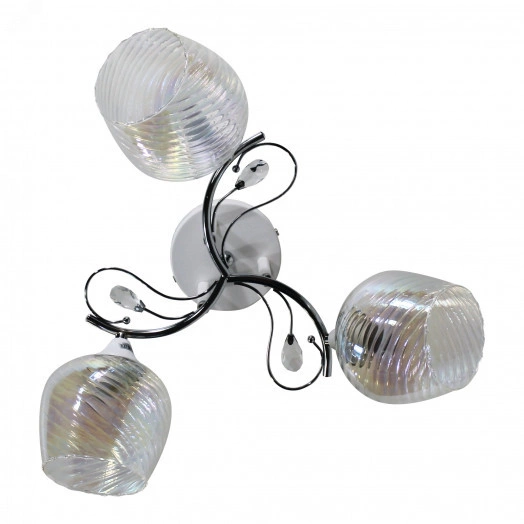 Светильник 11306-7/3 бел.хром (Плафон 8310) НПБ 01-3х60-215 Е27 ИУ Светильник потолочный