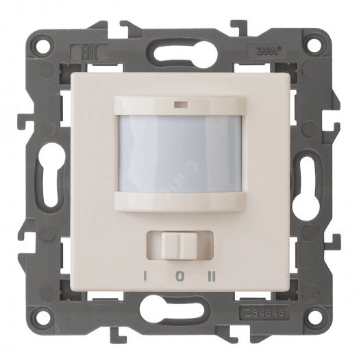 Датчик движения 2-проводной, 180-250В, 200Вт, Эра Eleg, слоновая кость,14-4103-02