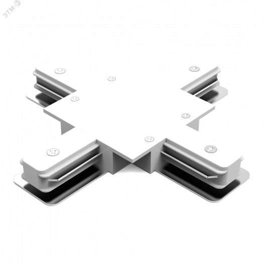 Коннектор однофазный для встраиваемых трековых шинопроводов (+) белый Track Gauss