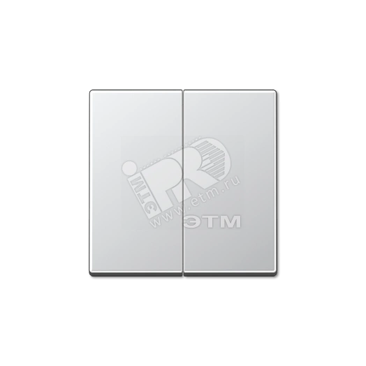 Клавиша 2-я для выключателей и кнопок  без подсветки. Серия A500  Материал- дуропласт  Цвет- алюминий