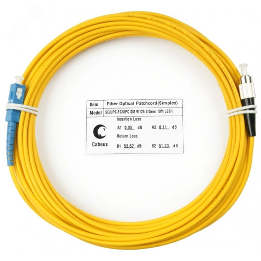 Шнур оптический simplex 25м SC-FC 9/125 sm  LSZH FOP(s)-9-SC-FC-25m