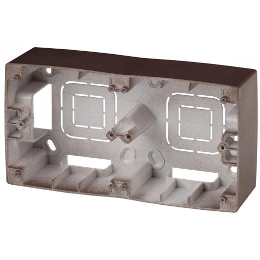 Коробка наклад. монтажа 2 поста, Эра12, бронза 12-6102-13
