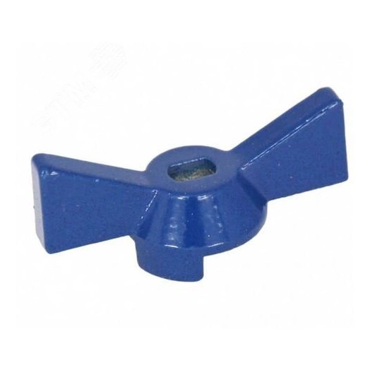 Ручка-бабочка для шарового крана STOUT 1'- 1 1/4' cиняя