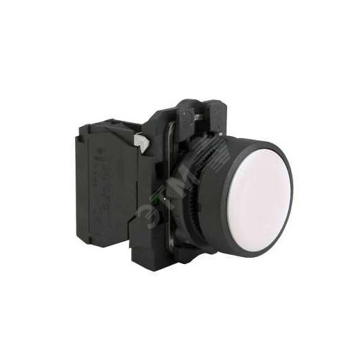 Кнопка 22мм белая с возвратом