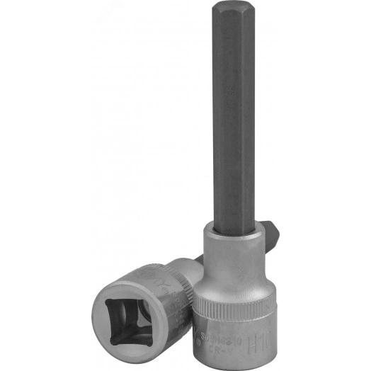 Насадка торцевая 1/2''DR с вставкой-битой шестигранной, H16, 100 мм